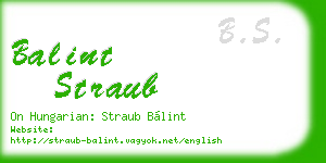 balint straub business card